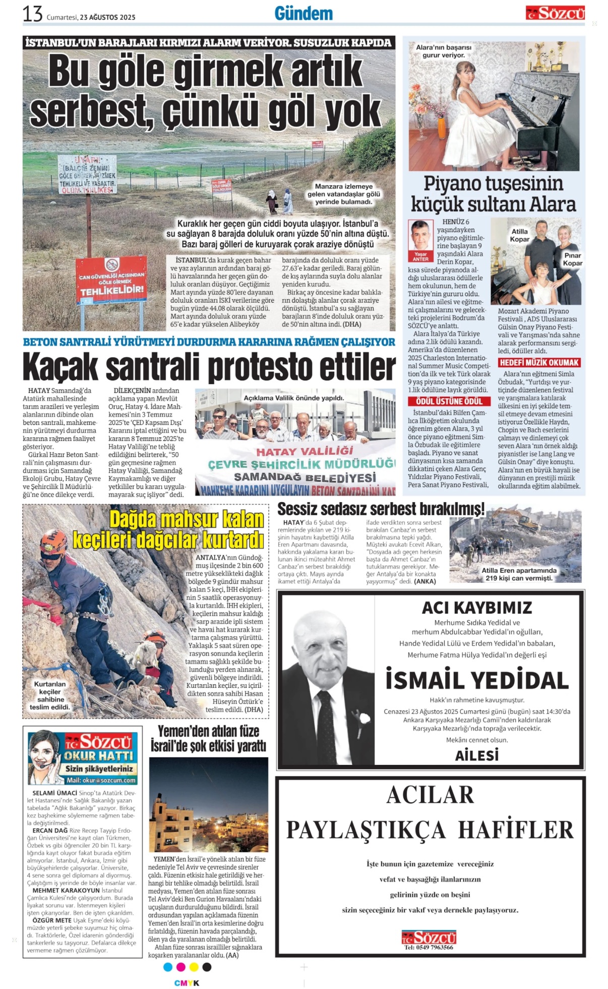 23 Ağustos 2025 Vefat İlanları