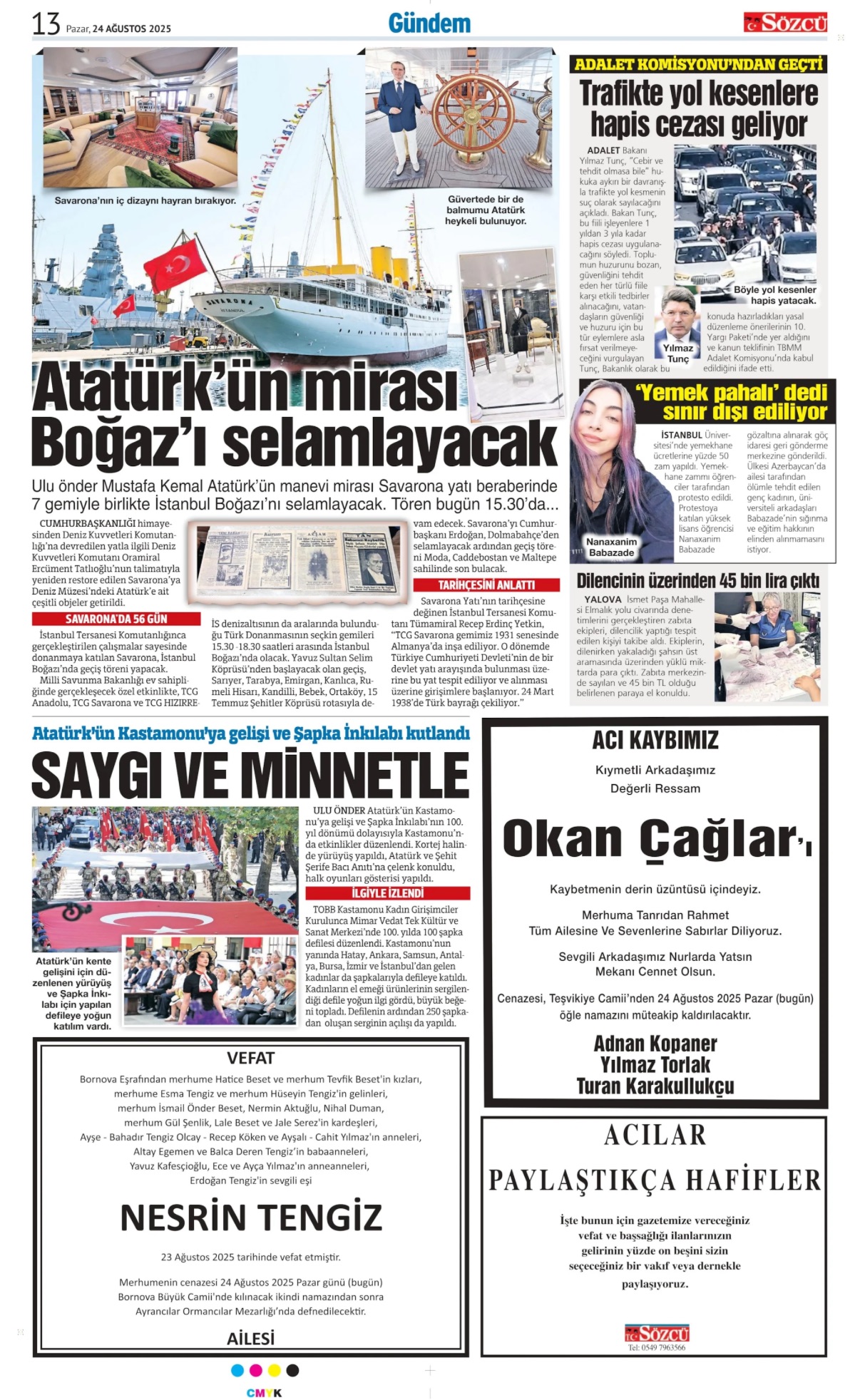24 Ağustos 2025 Vefat İlanları