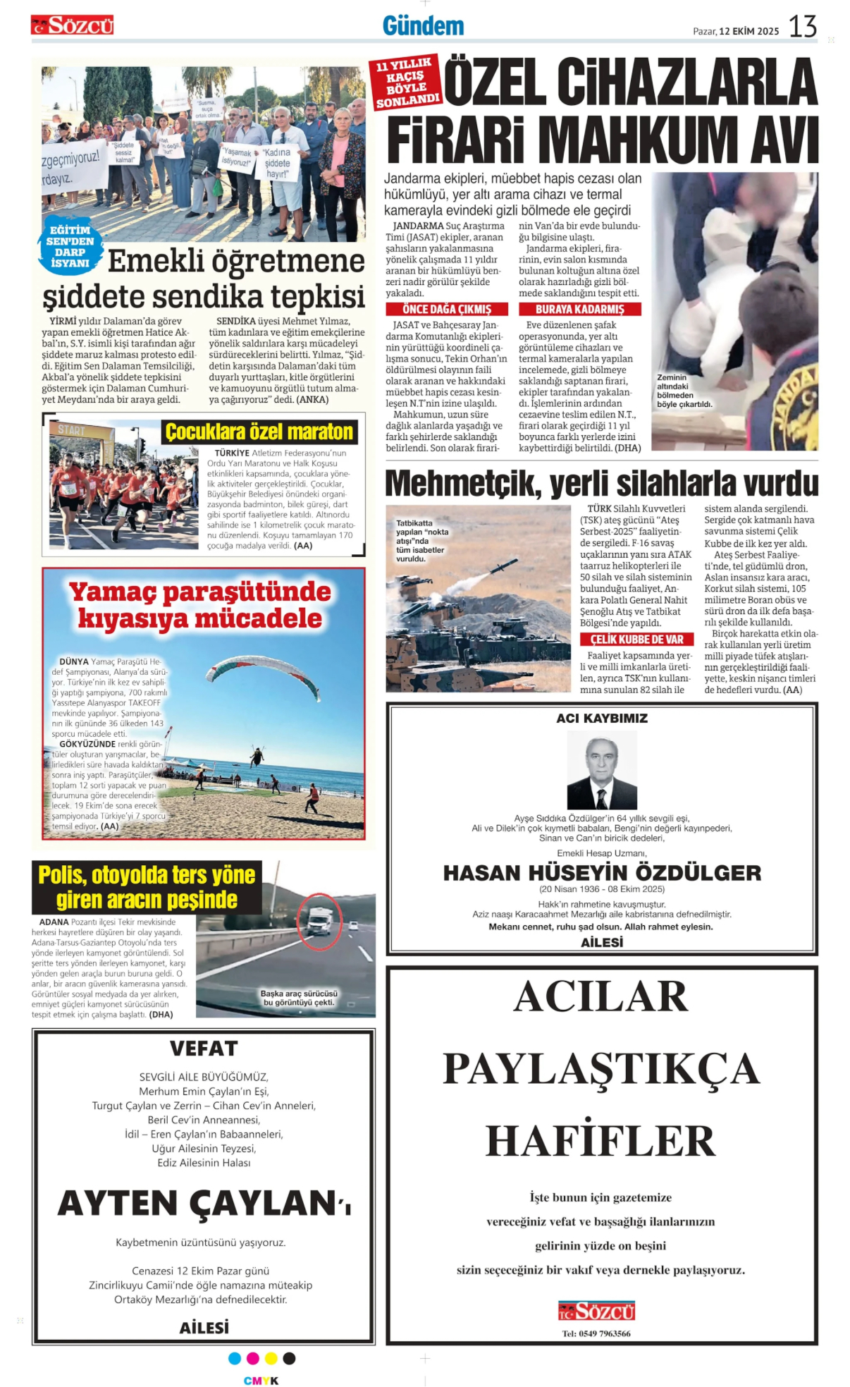 12 Ekim 2025 Vefat İlanları