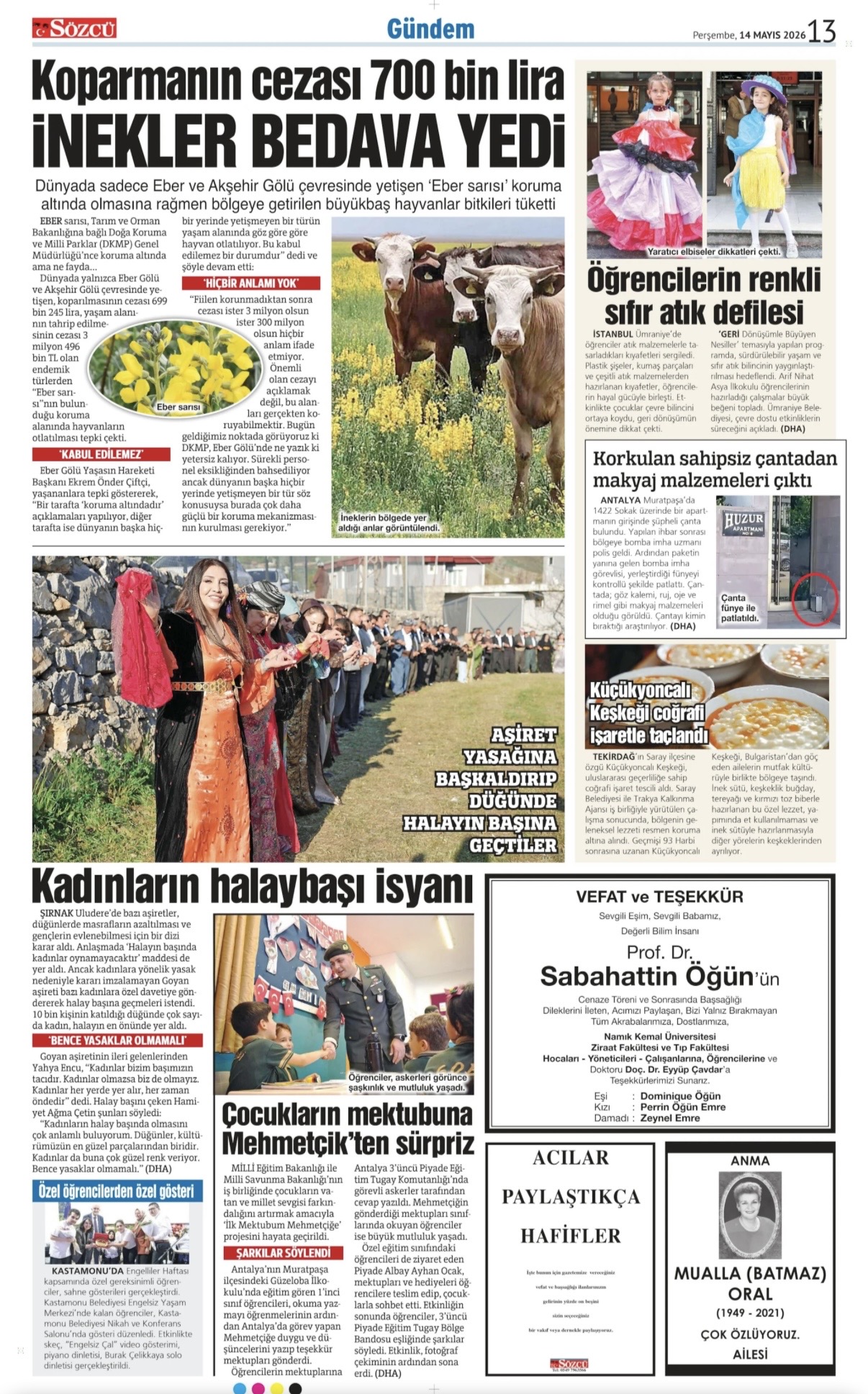 14 Mayıs 2026 Vefat İlanları