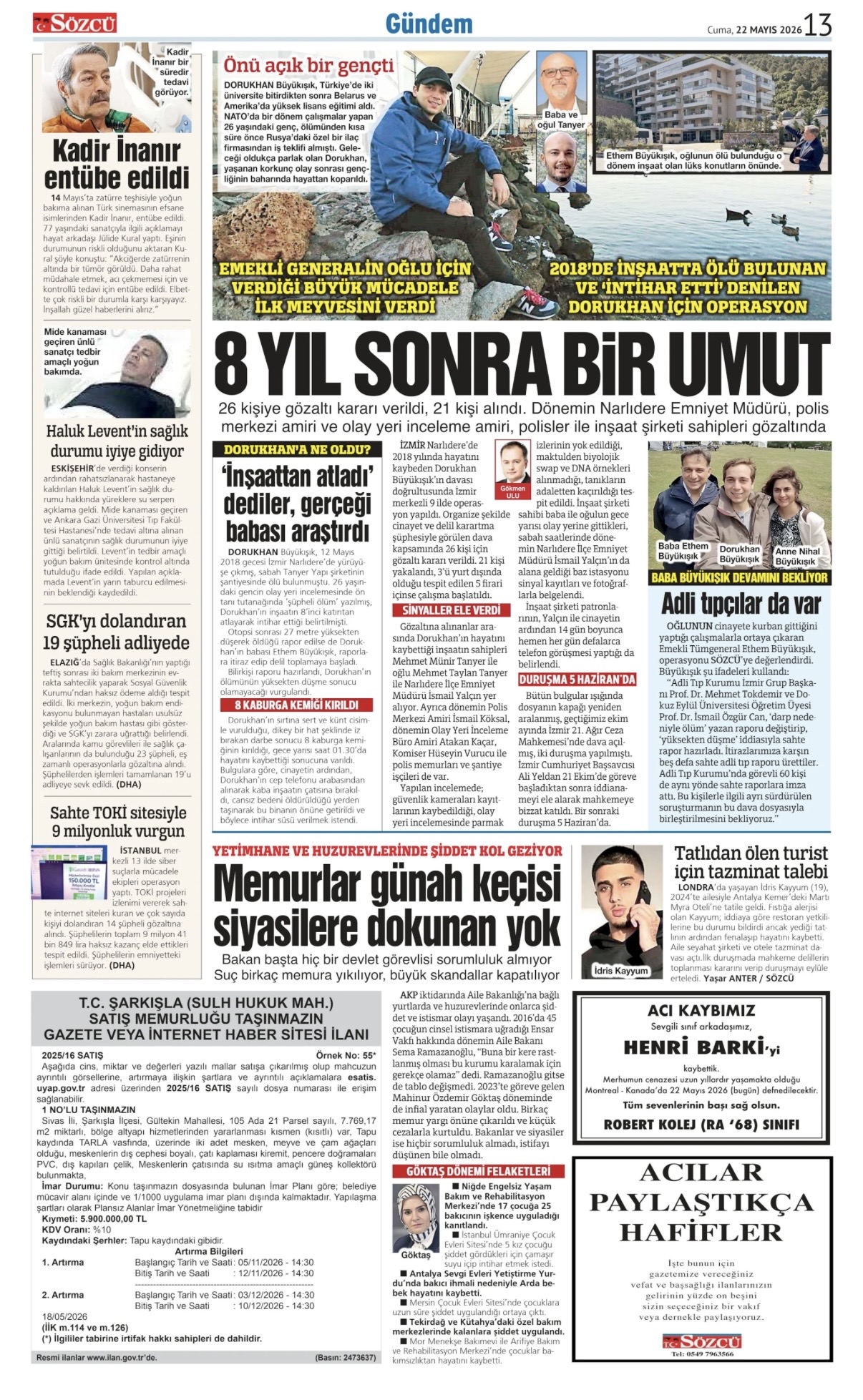 22 Mayıs 2026 Vefat İlanları