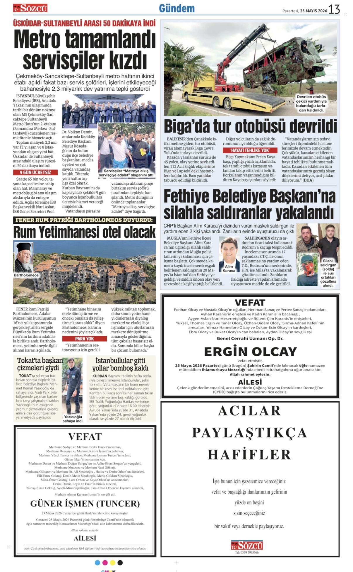 25 Mayıs 2026 Vefat İlanları