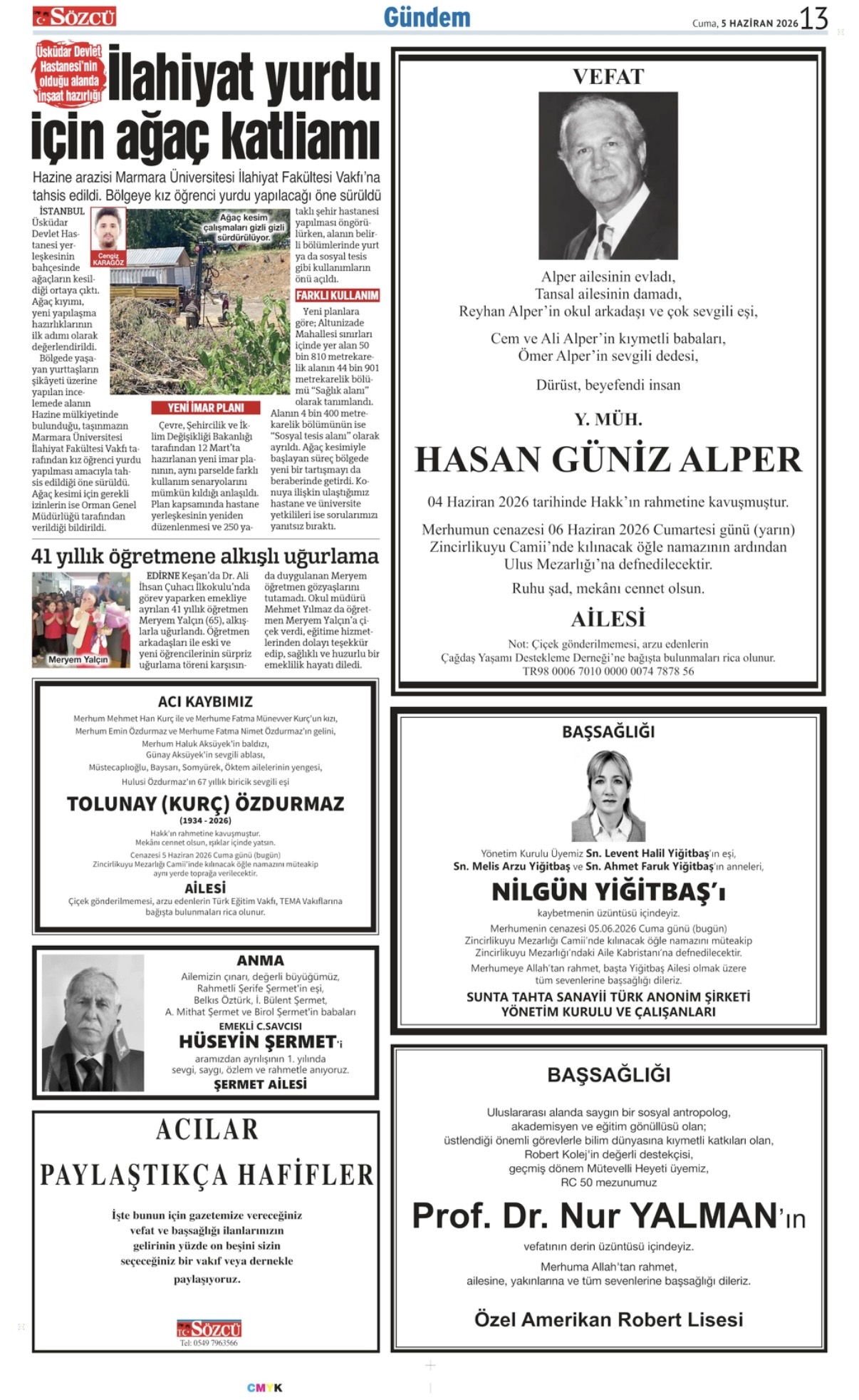 05 Haziran 2026 Vefat İlanları