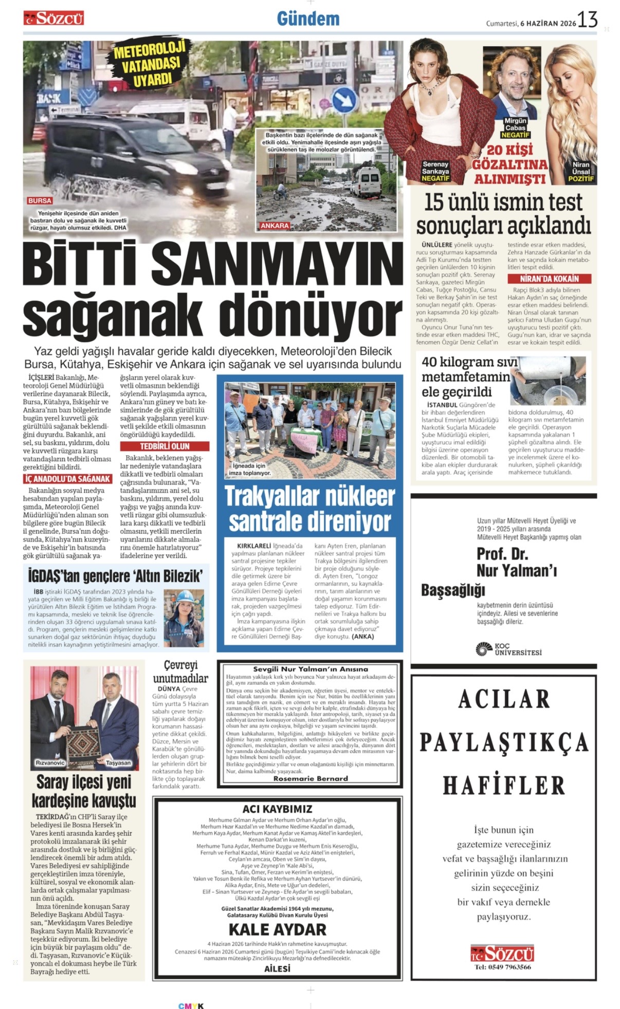 06 Haziran 2026 Vefat İlanları