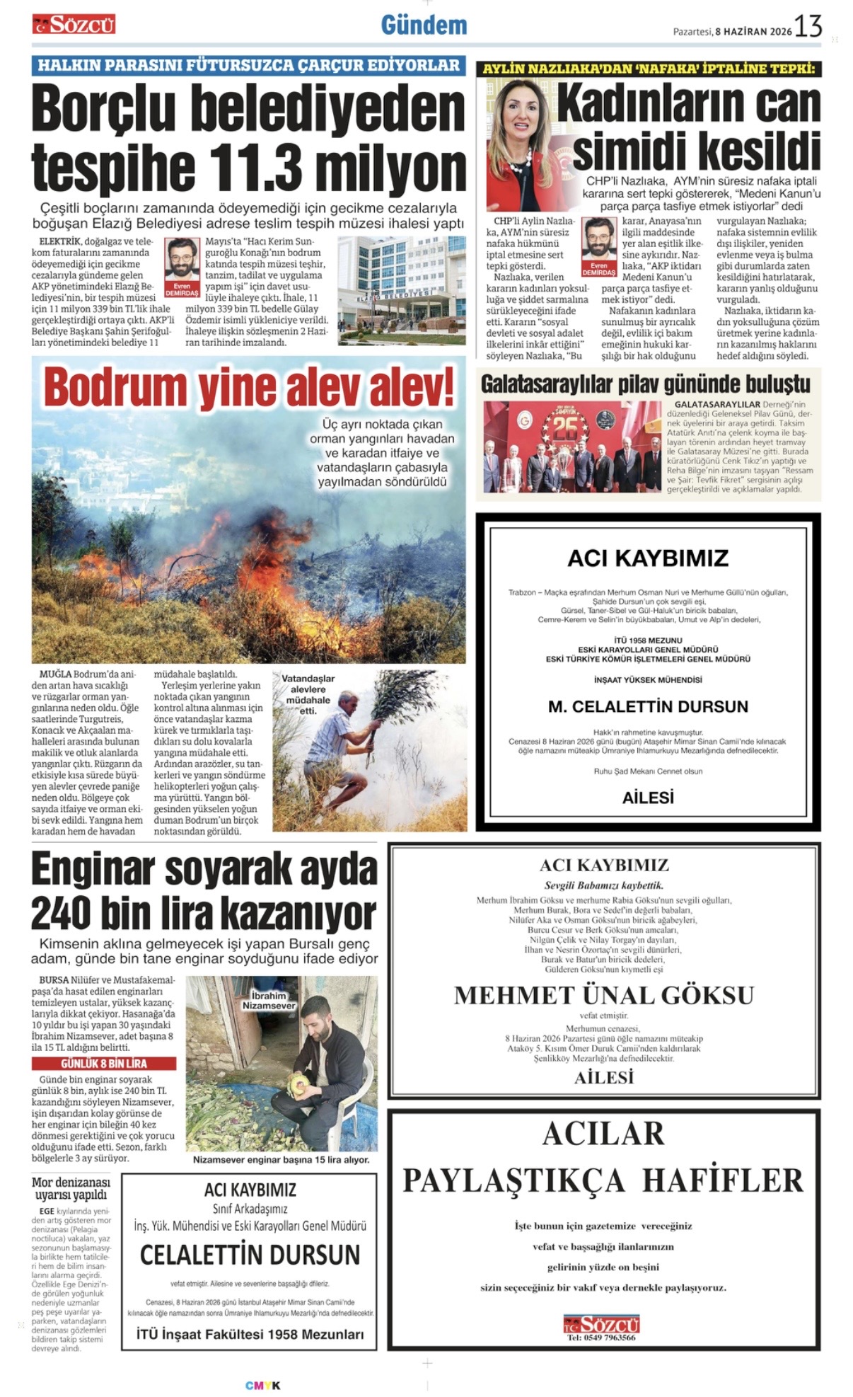 08 Haziran 2026 Vefat İlanları