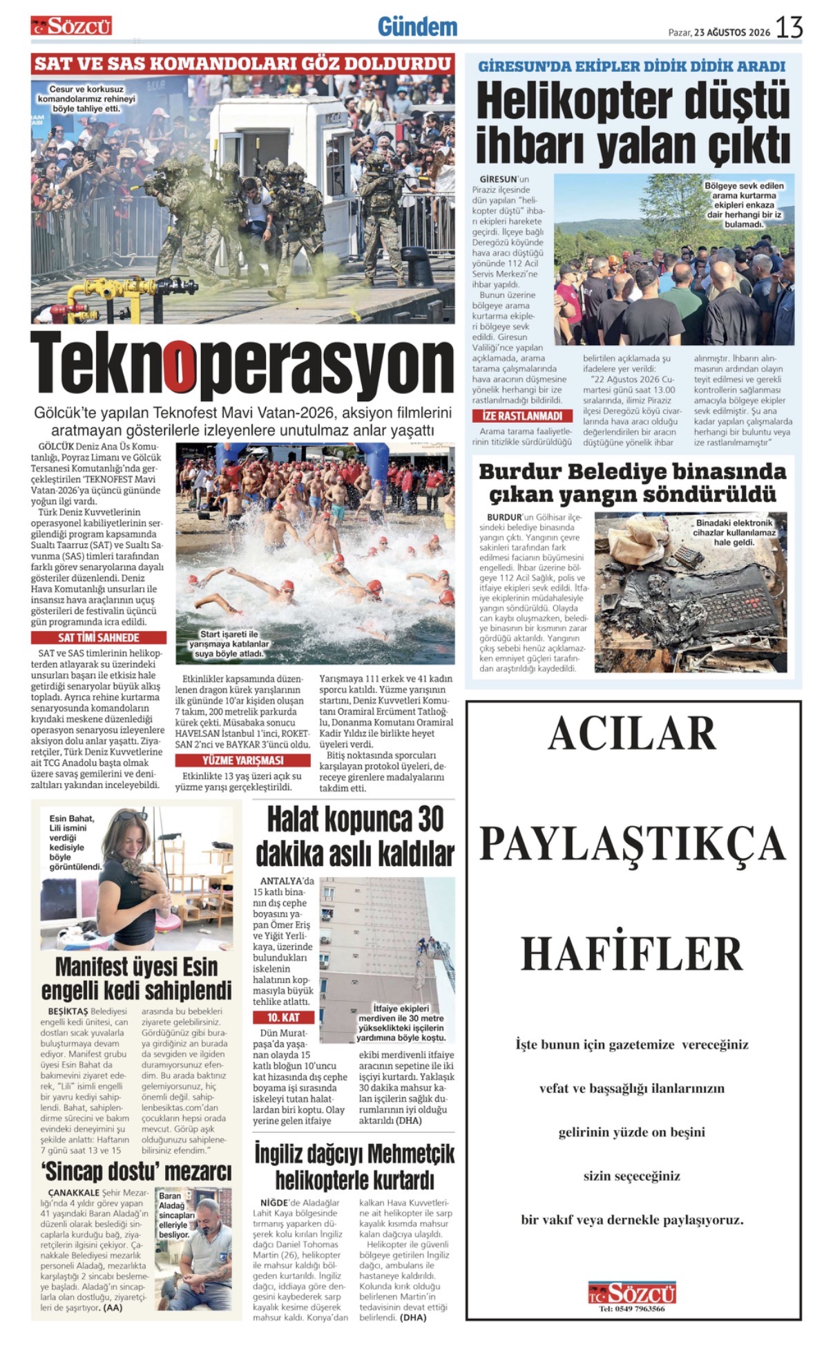 23 Ağustos 2026 Vefat İlanları