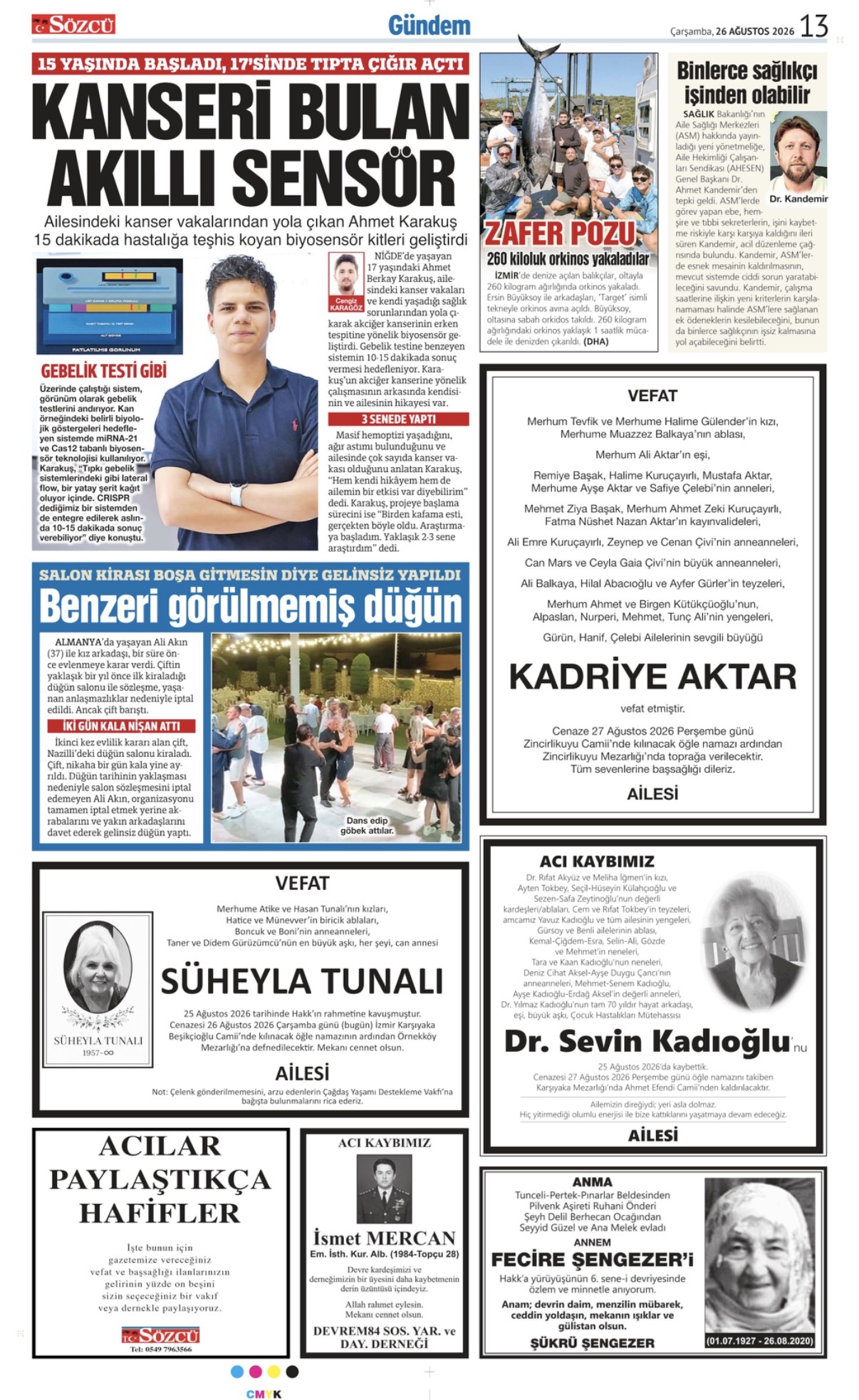26 Ağustos 2026 Vefat İlanları
