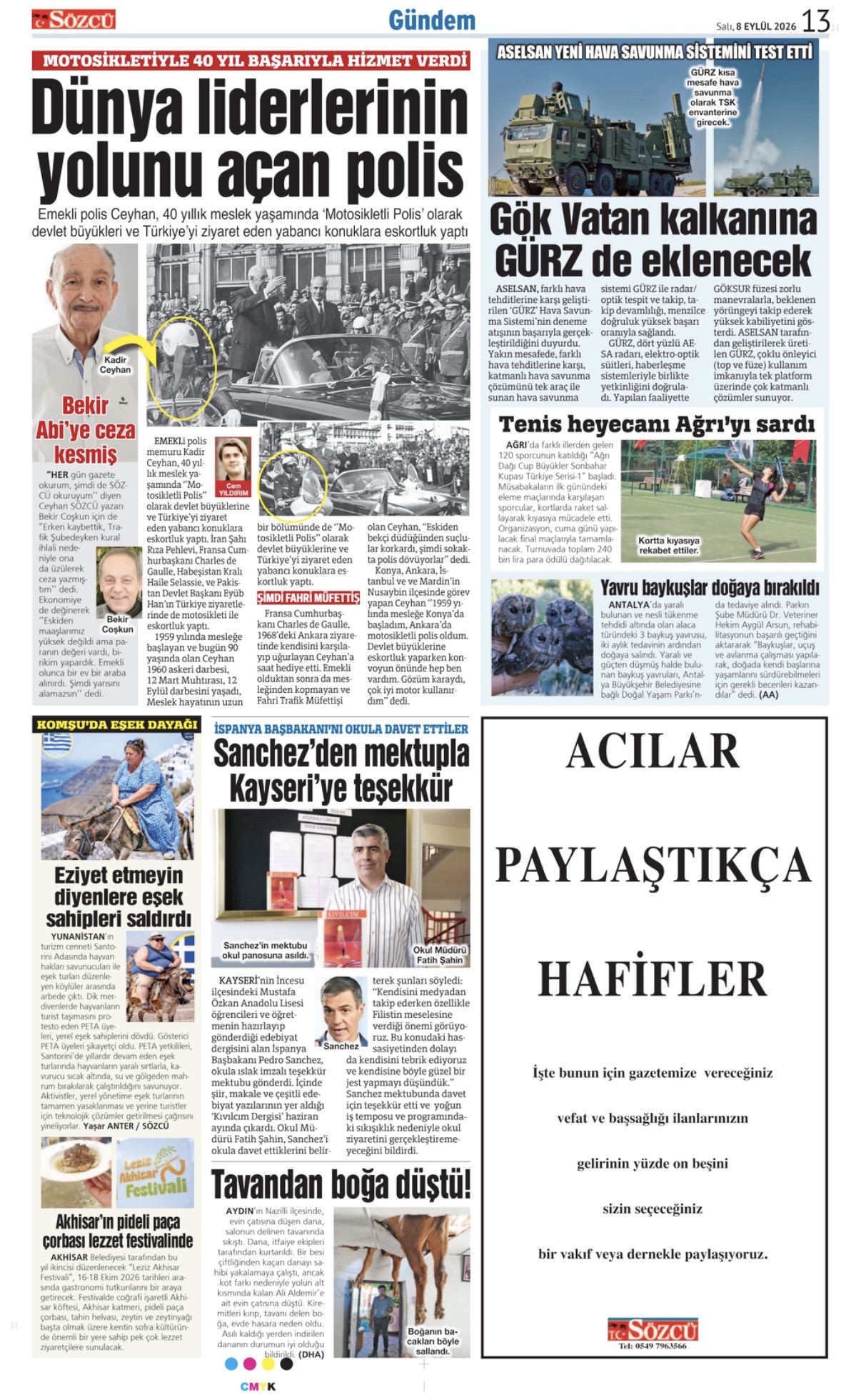 08 Eylül 2026 Vefat İlanları