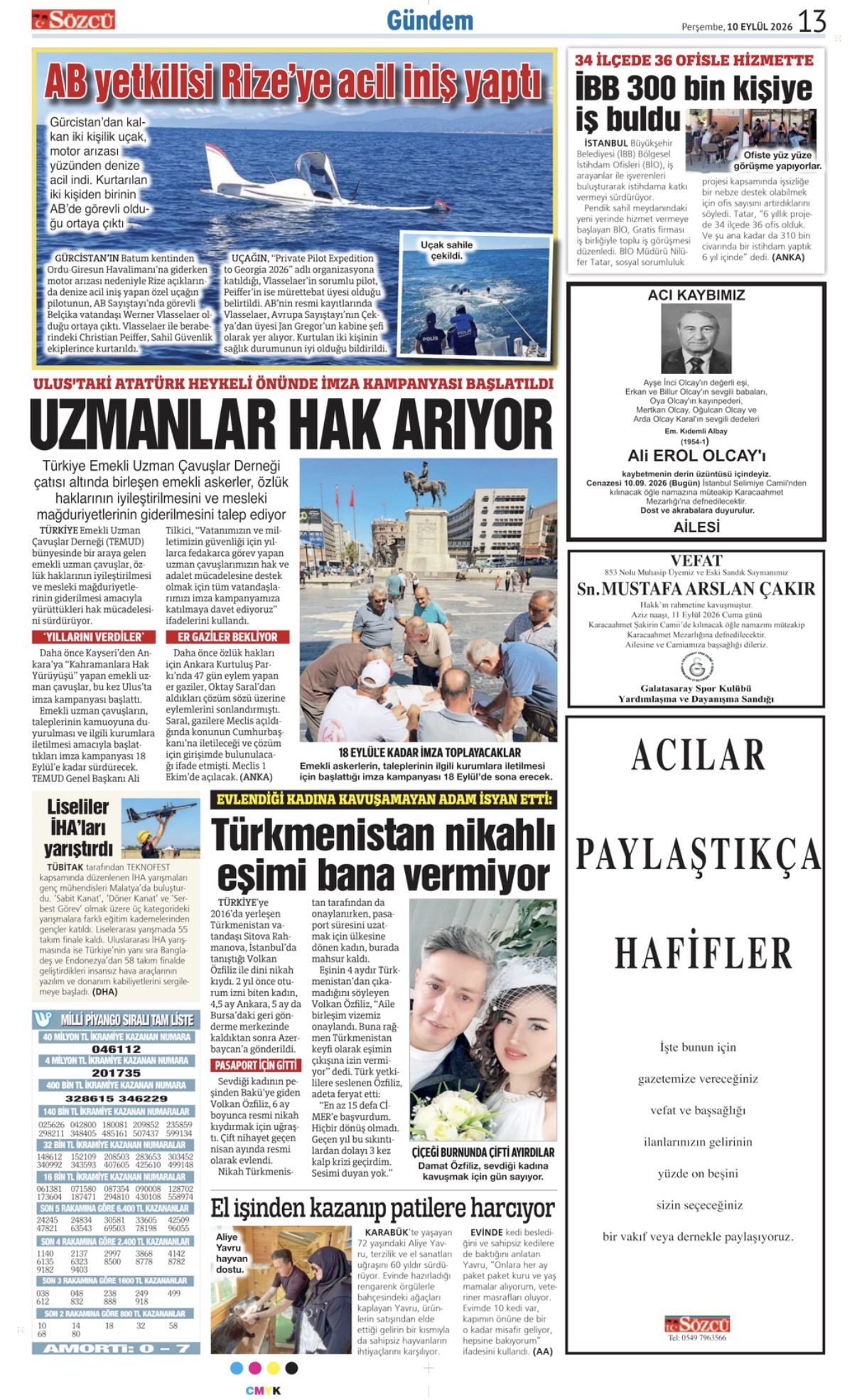 10 Eylül 2026 Vefat İlanları