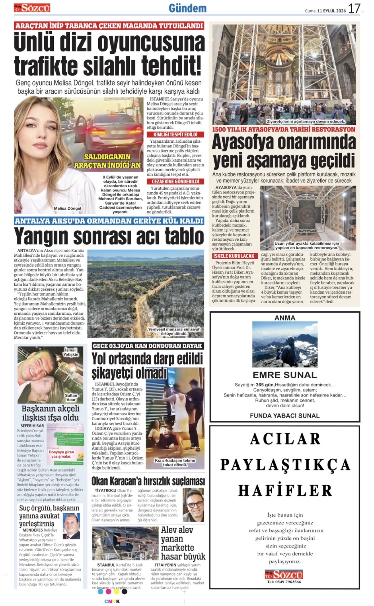 11 Eylül 2026 Vefat İlanları