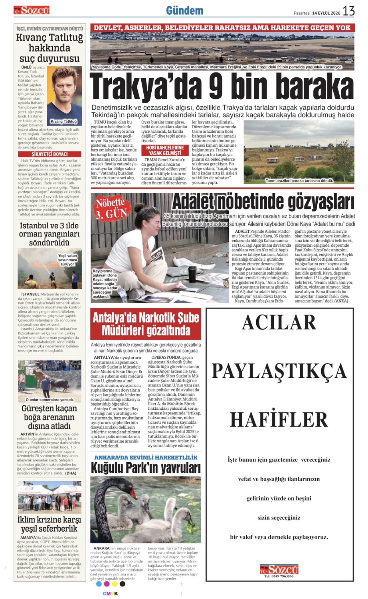 14 Eylül 2026 Vefat İlanları